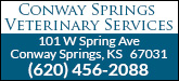 Conway Springs Veterinary Services Sponsorship Banner